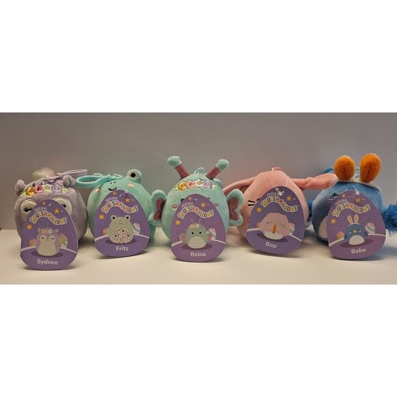 Lot of 5 Mini Squishmallows‎ 3.5" Easter Clip-Ons - Picture 2 of 2